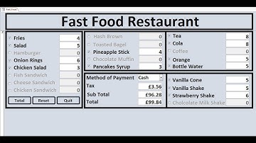How to Create Fast Food Restaurant System in Microsoft Access - Part 2 of 3