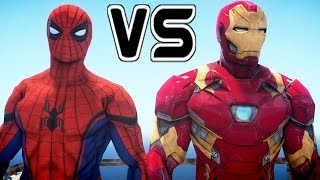 spider iron vs superheroes ironman