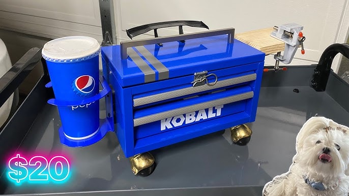 Kobalt Mini 10.83-in Friction 2-Drawer RED Steel Tool Box