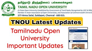 Tamilnadu Open University Recent Updates 👍