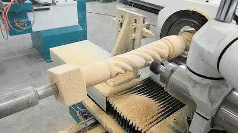 Automatic Wood CNC turning lathe machine with spindle for sliding wood lathe CNC turning machine