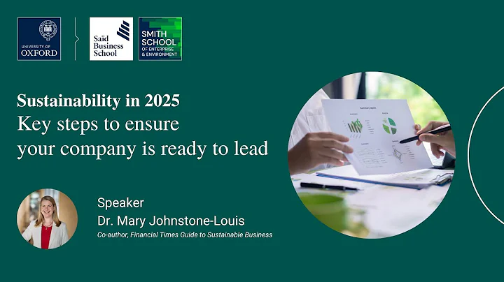 Webinar: Sustainability in 2025 - Key steps to ensure your company is ready to lead