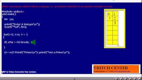 prim1: This video is for checking primality of an integer.