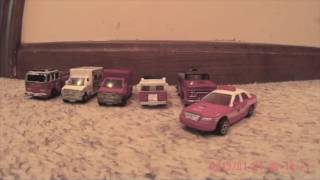 Fire Trucks Responding - Stop Motion