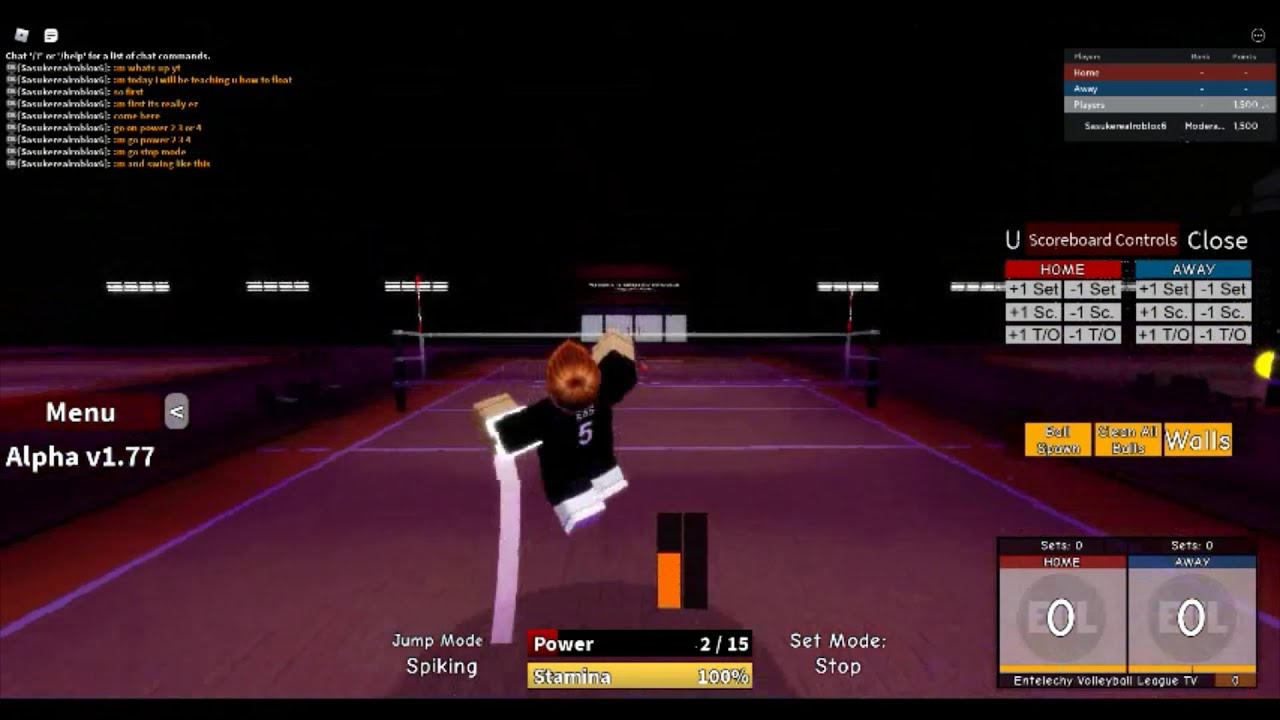 (Roblox Volleyball Evl how to float serve discord in description) YouTube