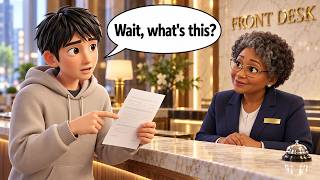 Any Charges To The Room? Checking Out Of An American Hotel Slow And Easy English Story