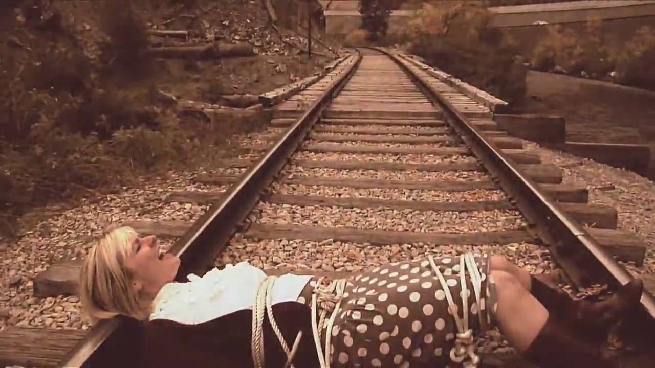 Girl Tied To Tracks