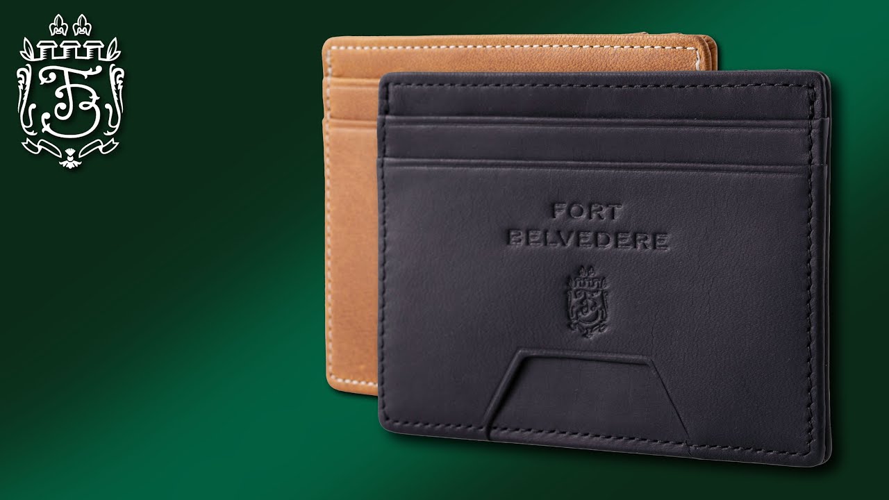 Four Card Carrier Slim Wallet in Vintage Gold Americana Leather