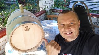А Whiskey Barrel from an Oak Log DIY | How to Make a Wooden Barrel in the Garage with your own hands
