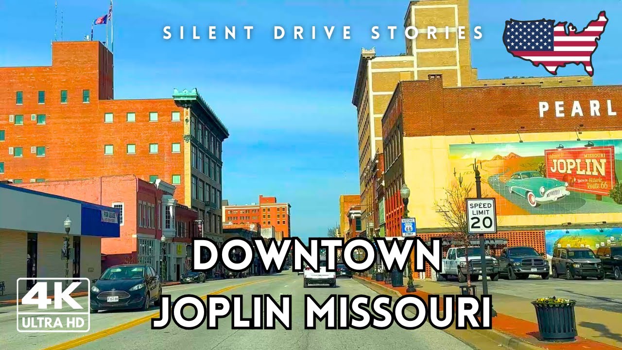 Downtown Joplin Missouri Drive 4K | No Talking | City Drive USA