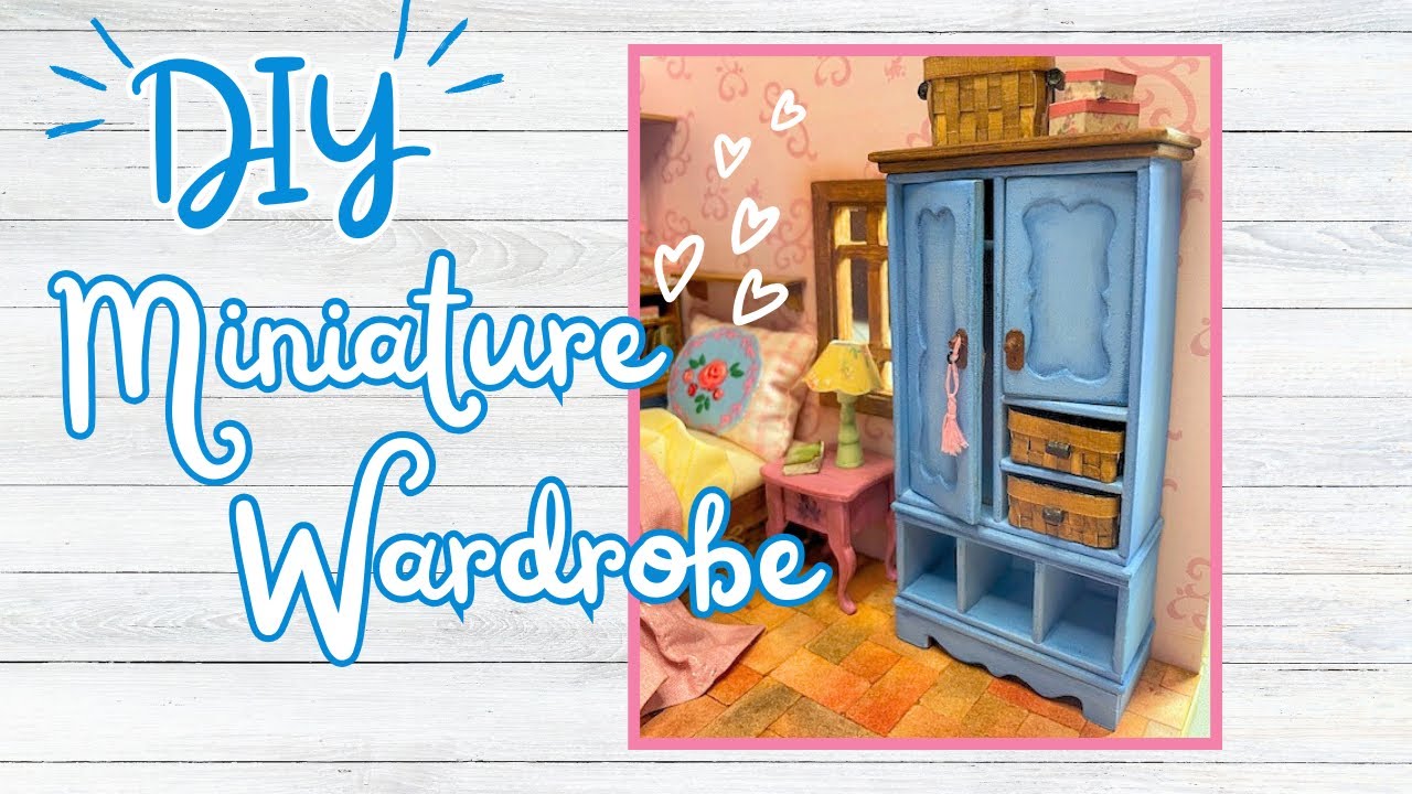 How To Make A Charming Dollhouse Wardrobe - YouTube