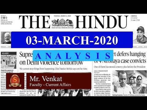 the-hindu-daily-news-analysis-|-03rd-march-2020-|-upsc-current-affairs-|-prelims---mains-2020
