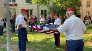 Flag presentation at Iredell County Goverment Center in Statesville.