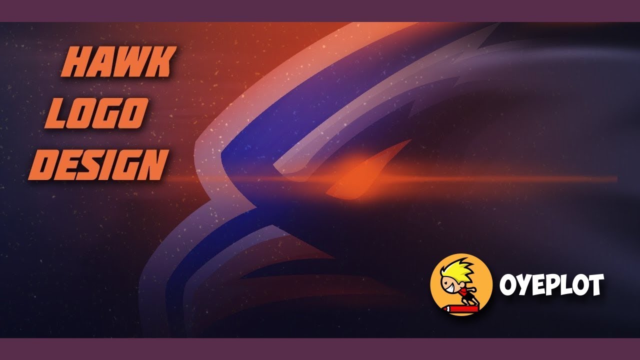 Hawk mascot logo design Speedart Illustrator #oyeplot 