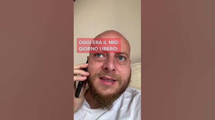 Oggi era il mio giorno libero