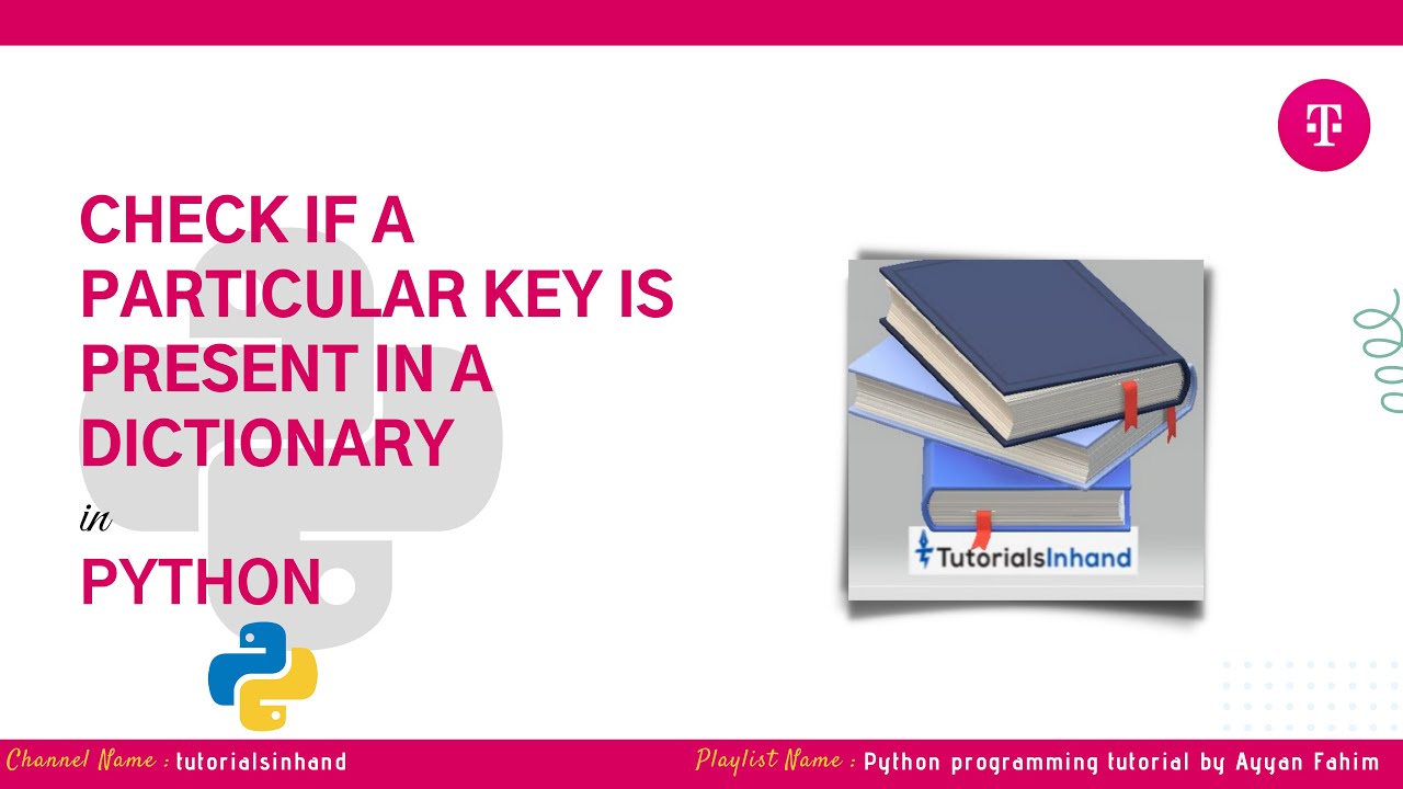 how to check if key exists in dictionary python - YouTube How To Check If Key Exists In Dictionary Python - Youtube