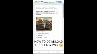 HOW TO DOWNLOAD FS 18 UNLIMTED MONEY APK /BRAR ALL MINDER STAR screenshot 3