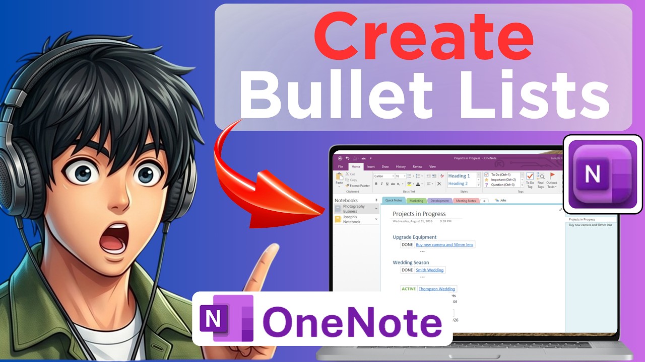 How to Create Bullet Lists in OneNote with Keyboard Shortcuts (Easy ...