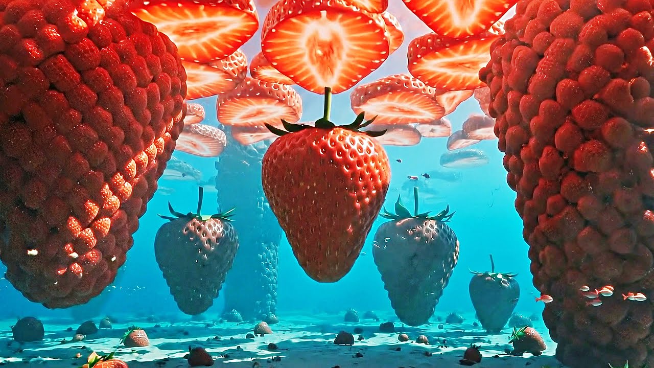 🍕 Which Surreal AI Food Ocean 🌊 Would You Dive Into Next? | Oddly Satisfying Cinematic ASMR Realm