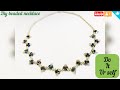 How to make a beaded necklace. Easy beading tutorial.last minute diy necklace.bling necklace