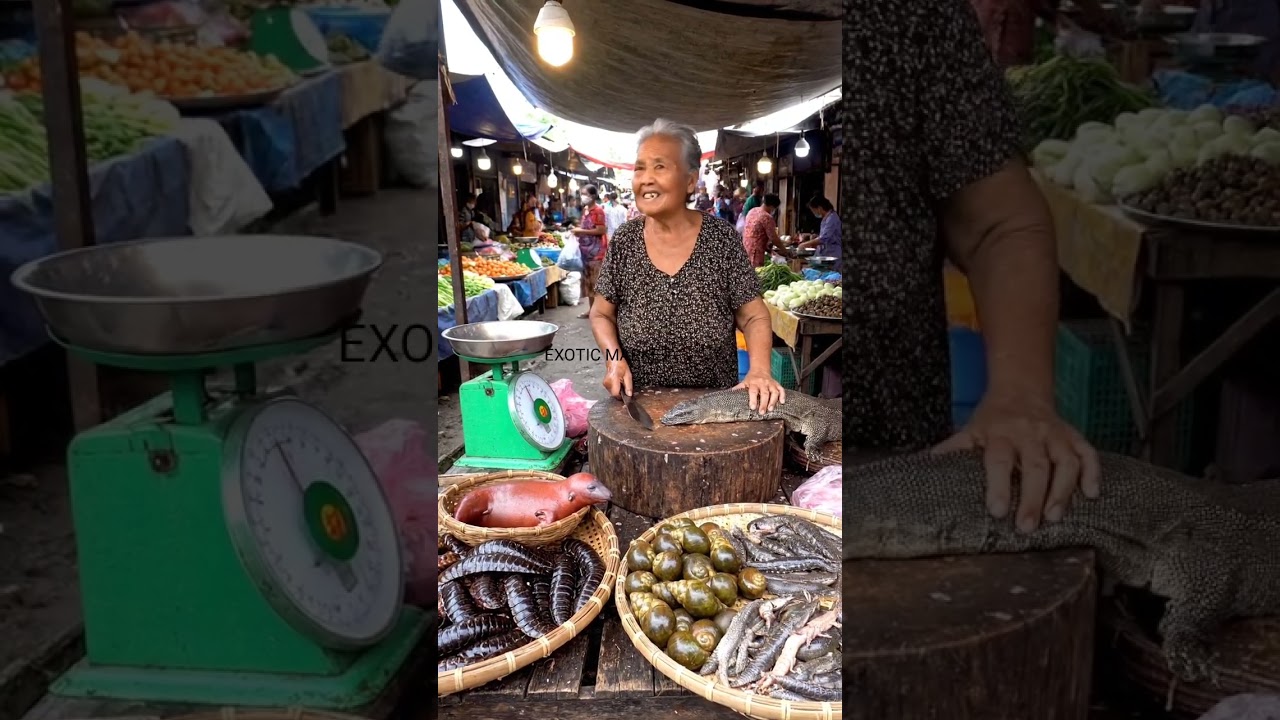 Traditional Market Life: Local Vendors and Fresh Products@abuexotic-ai