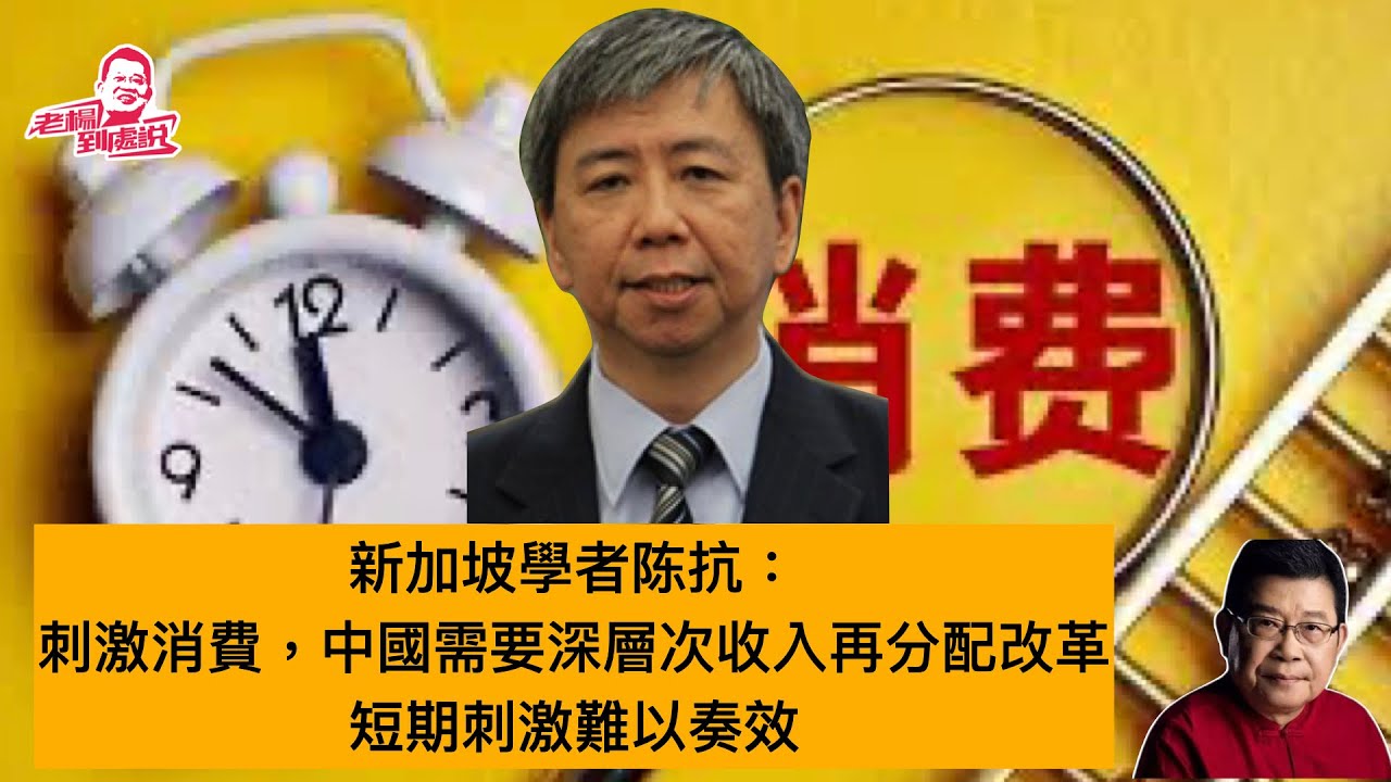 新加坡經濟學者陈抗主張：要真正激发消费潜力，恐怕需要一场深层次的收入再分配改革，从根本上提高劳动者收入、降低住房和基本公共服务成本、强化社保体系、提升财富公平性，而不是仅靠短期刺激政策来“促消费”。