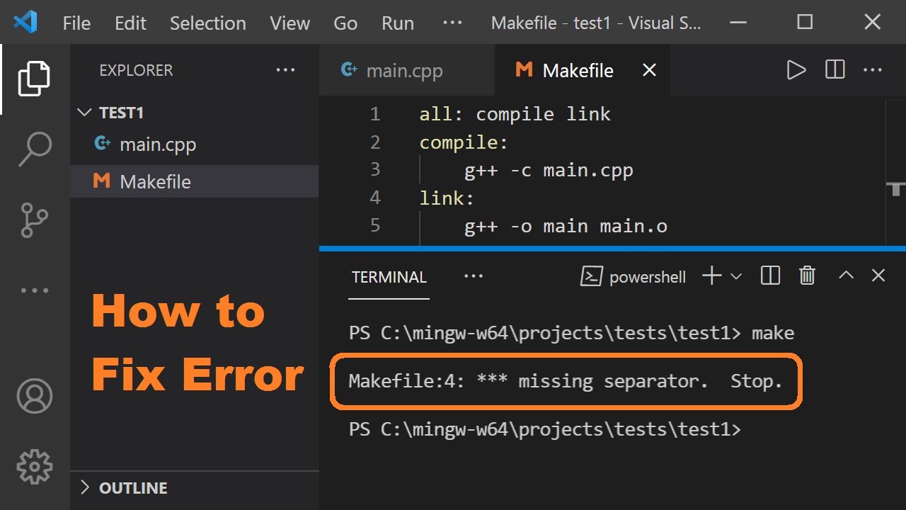 How To Fix Error Makefile: *** Missing Separator. Stop