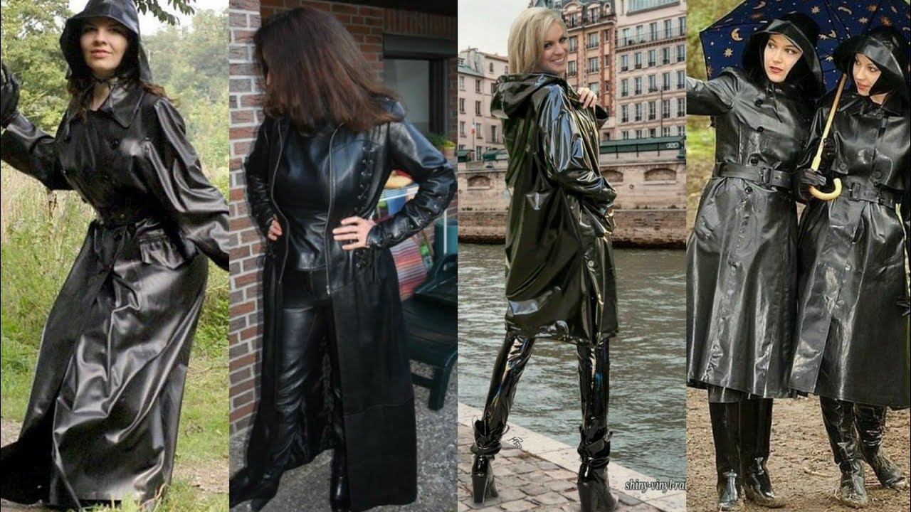 latest fashionable latex leather long power dresses for women and girls