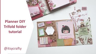 Famous Planner DIY Trifold folder tutorial | using Note to Self kit by Planners Anonymous Net Worth