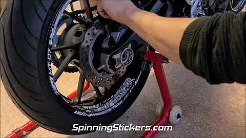 How to mount Standard Plus Rim Stickers from SpinningStickers
