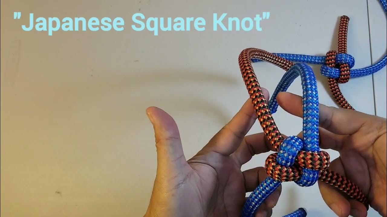 Japanese Square Knot (ຜູກເຊືອກ 001) YouTube