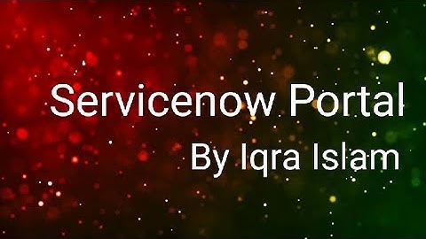 Servicenow Portal (Part 10b) - Displaying Widget Using Option Part2