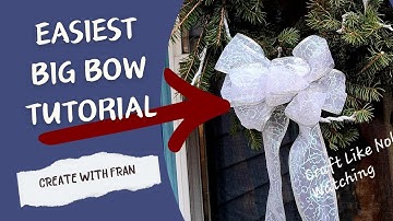 How to Make a Big Bow for Wreaths / Easy 6 Loop Bow Tutorial