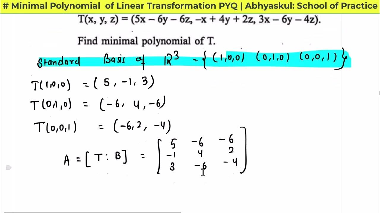 Minimal Polynomial Of Linear Transformation PYQ bscmaths YouTube minimal-polynomial-of-linear-transformation-pyq-bscmaths-youtube