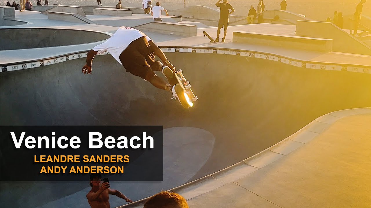 Andy Anderson and Leandre Sanders Draw INSANE lines at Venice Skatepark