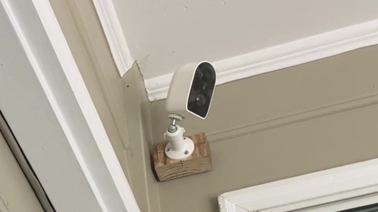 Install Security Camera Using 3M Command Strips No Drilling in Home