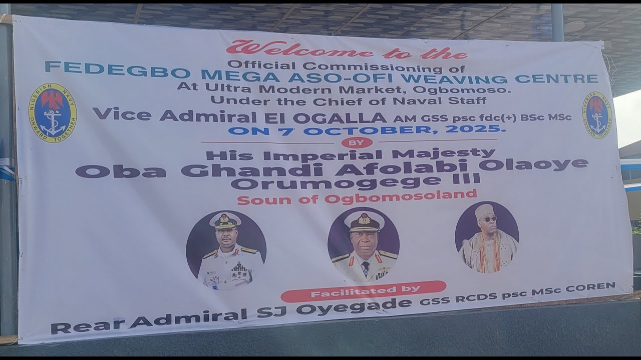 FEDEGBO MEGA ASO-OKE WEAVING CENTRE || CHIEF OF NAVAL STAFF SPECIAL INTERVENTION || R ADM SJ OYEGADE