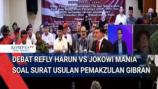 Debat Refly Harun Vs Jokowi Mania soal Surat Usulan Pemakzulan Gibran