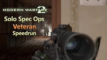 MW2 Spec Ops Solo Veteran Speedrun in 35 Minutes (Former WR)