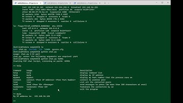 Python p2p chat program using TCP