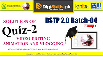 video editing animation and vlogging quiz 2 | video editing quiz 2