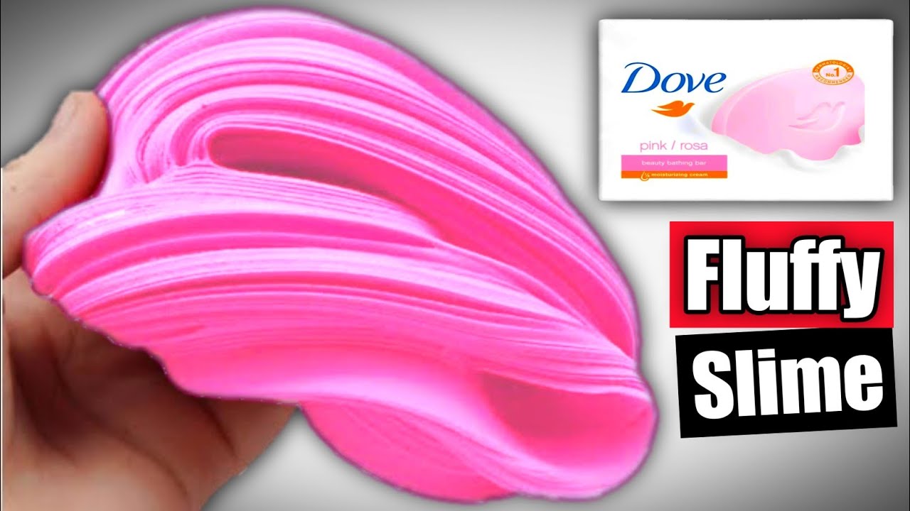 [ASMR] DOVE SOAP BAR SLIME👅🎧 How to make Fluffy Slime with Dove Soap