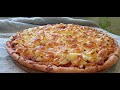 #пицца#ананасы#курица#        Пицца с ананасами и курицей