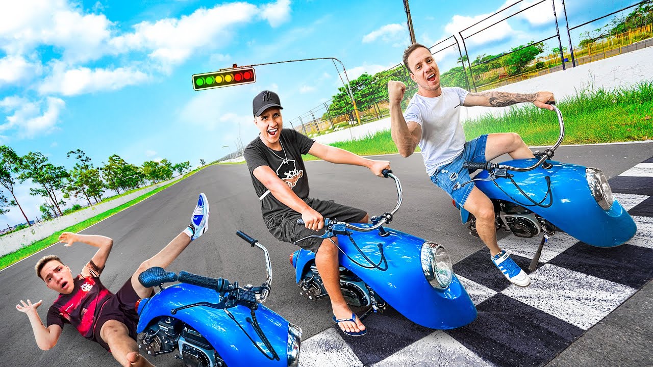 CORRIDA DE FUSCONETA COM OS MENINOS: Quem foi o mais rápido? 🔥