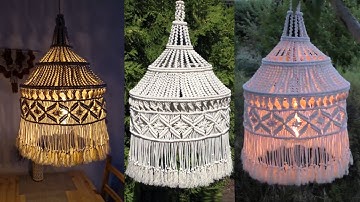 Large Macramé Lamp Shade DIY Bohemian Home Decor