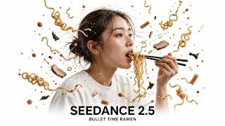 Seedance 2.5: Bullet-Time Fluid Physics & 360 Camera Orbit Demo