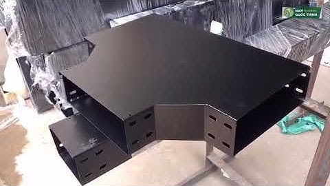 NGÃ BA CO T MÁNG CÁP SƠN TĨNH ĐIỆN 300x100 MÀU ĐEN 1 5 MM ✅ Vật Tư Điện Dự Án