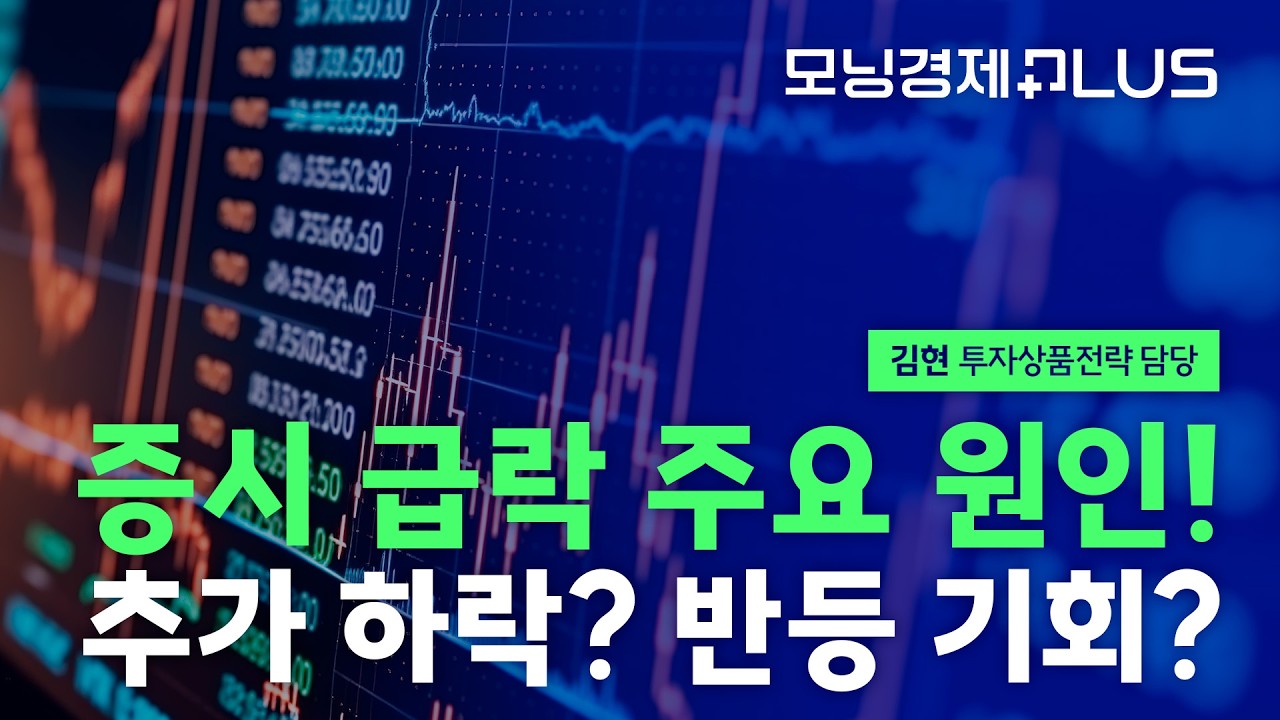 [모닝경제Plus] 증시 급락 주요 원인! 추가 하락? 반등 기회?