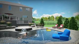 3d pool design by Monogram Custom Pools in Lehigh and Bucks County, PA