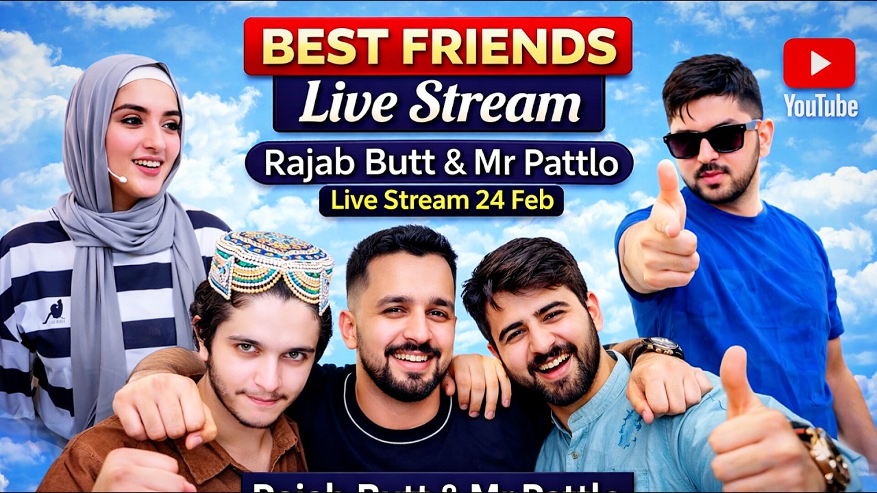 RajabButt Mr Pattlo and other hosts live stream 24 Feb, Masti Fun and Shughal